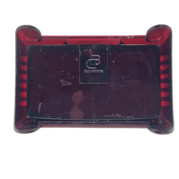 Vintage Helbros Deco Watch Box Burgundy Velvet Acrylic Presentation Clamshell - Picture 7 of 9
